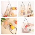 thumbnail image 2 of Kitchen Vegetable and Fruit Fresh Storage Net Bag Convenient Wall Hanging 3pcs Large Size Ginger Bags Garlic Netting, 2 of 6