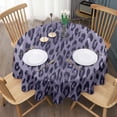 thumbnail image 3 of Leopard Pattern Purple Round Tablecloth 60"x60",Wrinkle Wipeable Table Cloth for Kitchen Dining Room Picnic Patio Party, 3 of 6
