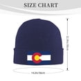 thumbnail image 4 of Colorado-Texas-Flag Beanie Hat Knit Hat Skull Cap for Men Women Winter Hat Navy Blue, 4 of 6