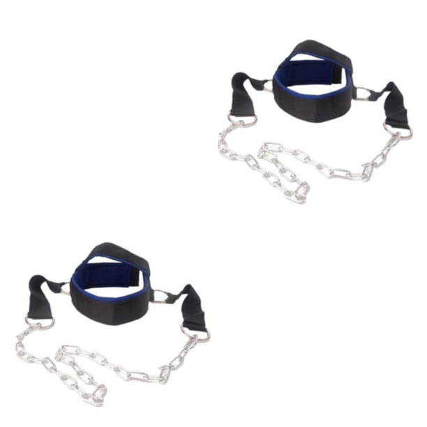 Equipo de fitness Yuarrent Entrenamiento del cuello con soporte de pesas Negro 2Conjunto