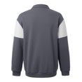 thumbnail image 5 of Telankuip Men's Lightweight Quarter Zipper Neck Sweatshirts Loose Fit Color-Block Long Sleeve Pullovers Casual Windbreaker Thermal Tops for Running Sports and Fitness Grey S, 5 of 5
