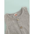 thumbnail image 5 of Bagilaanoe Newborn Baby Boy Jumpsuit 6 12 18 24 Months Infant Outfit Sleeveless Button Down One Piece Romper Playsuit Summer Clothes, 5 of 8