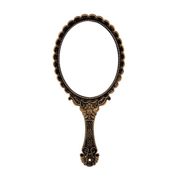 1Pcs Vintage Carved Handheld Vanity Mirror Makeup Mirror Hand Mirror Handle Cosmetic