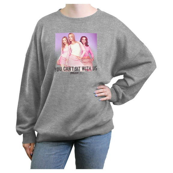 Junior's Mean Girls You Can't Sit With Us Sweatshirt Heather Gray Medium