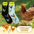 thumbnail image 2 of Foozys Small/Medium Novelty Crew Socks | Cluck, Cluck Hens Cute, Fun & Makes a Great Gift! | 2 Pair (Black & Teal) | Women’s Shoe Size 4-10, 2 of 8