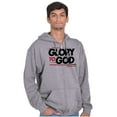 thumbnail image 3 of Glory to God Jesus Christ Faithful Zip Up Hoodie Men's Women's Brisco Brands S, 3 of 6