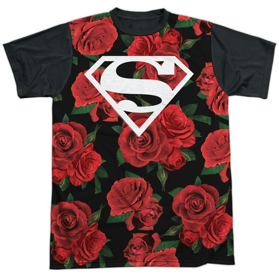 Superman Super Floral Unisex Adult Halloween Costume Sublimated T Shirt
