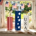 3 Piece Patriotic Wooden Block Decor Set, 4th of July Table Centerpiece ...