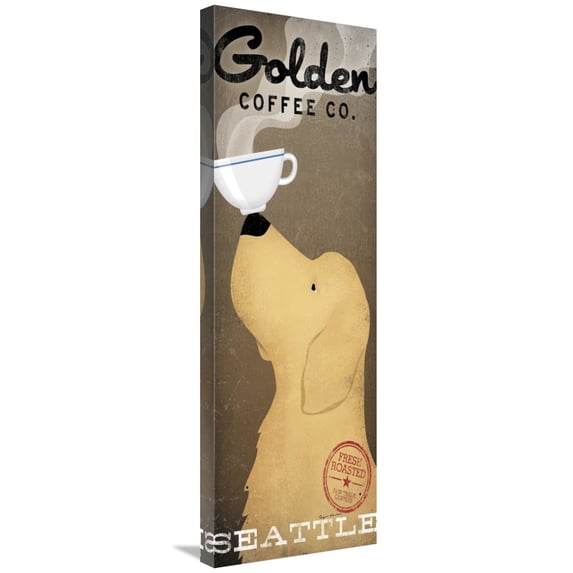 Global Gallery's 'Golden Coffee Co' By Ryan Fowler Stretched Canvas Wall Art