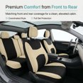 thumbnail image 6 of FH Group Car Seat Covers Light & Breezy Flat Cloth, Full Set w/ Carpet Floor Mats With Colored Trim, 6 of 9