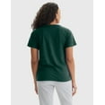 thumbnail image 3 of Hanes Perfect-T Women's V-Neck Cotton T-Shirt Deep Forest XL, 3 of 5