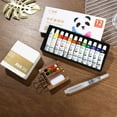 thumbnail image 3 of 2025 New Mini Watercolor Paint Set with Colours, Pocket Artist Watercolor Travel Set, Mini Paint Kit with Binder Clips Painting Tray for Painting Party, DIY and Art Painting (8 Grid 12 Color), 3 of 9