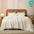 thumbnail image 6 of PHF 100% Cotton Waffle Weave Blanket, Lightweight Queen Washed Blanket for Bed Sofa Home Decor, Cannoli Cream, 90"x90", 6 of 8