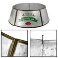 thumbnail image 4 of Bibana Metal Christmas Tree Collar Christmas Tree Ring 29 Inch Diameter Base Durable Galvanized Metal Christmas Tree Skirt for Christmas Tree Decor (Silver), 4 of 7