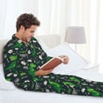 thumbnail image 5 of KLL Dinosaur and Bone Sleepwear Mens Flannel Pajamas,Long Cotton Pj Set, 5 of 7