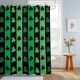 thumbnail image 2 of Bathroom Shower Curtain St. Patrick's Day Shamrock Waterproof Shower Curtains with Hooks, Green Black Stripe Theme Bath Curtains Bathtub Curtain Home Decor 36x72in, 2 of 9