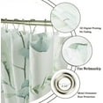 thumbnail image 4 of Eucalyptus Leaf Waffle Shower Curtains, Weighted Bottom Sage Green Spring Watercolor Botanical Plants Textured Fabric Bathroom Curtain Bathtub Home Decor Waterproof Washable with Metal Hooks, 4 of 6