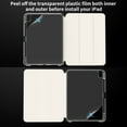 thumbnail image 4 of Aoub for iPad 11th (a16) Generation Case 10th Gen 11 inch 10.9 inch 2025 2022 with Pencil-holder, Detachable Transparent Hard Back Tri-fold Stand Smart Case, Auto Wake/Sleep, White, 4 of 8