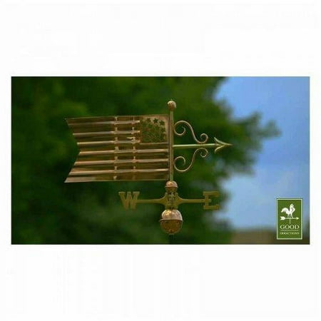 Good Directions American Flag Weathervane, Pure Copper - 31"L