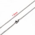 thumbnail image 1 of AHKNORMAILCUI 5 Pcs/lot Chaîne en Acier Inoxydable 1 1.5 2mm Rolo Collier Chaîne en Or 40 45 50 60CM Long Collier Fermoir Homard, 1 of 5