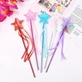 thumbnail image 4 of Varitas de hadas de 5 piezas, varitas de estrellas brillantes, varita de princesa estrella, varita mágica de estrella, para niñas, accesorios de disfraces, juegos de rol, suministros para fiesta de c, 4 of 5