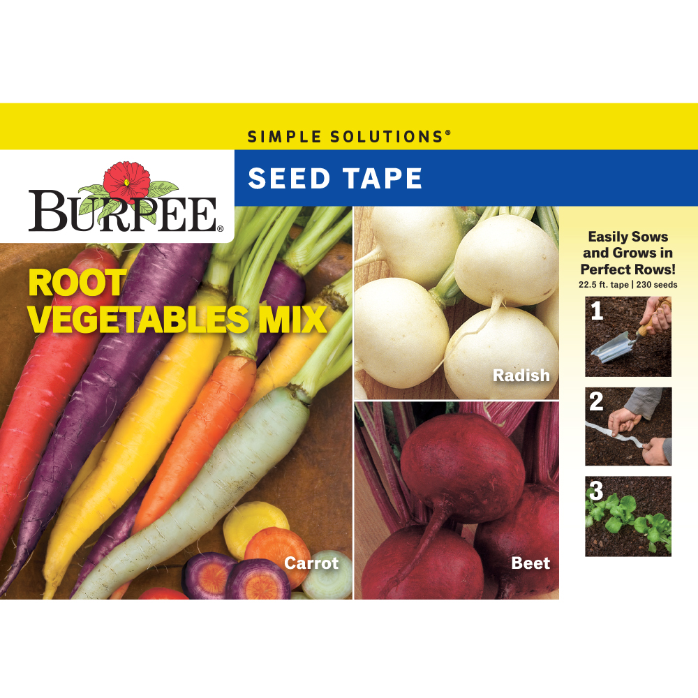 Burpee Root Vegetables Mix Vegetable Seed Tape, 1pack