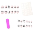 thumbnail image 6 of Halloween Short Press On Nails Short 24Pcs, Spooky House Mansion Bats Gradient Spooky Fake Nails Set, Reusable False Nails for Party Trick-or-Treat Fall Daily Wear Women Girls, 6 of 7
