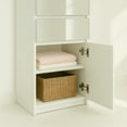 thumbnail image 5 of Elise Slim Modular Wood Closet Cabinet with Mirror in White, 5 of 15