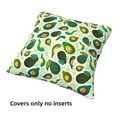 thumbnail image 3 of Throw Pillow Covers, Green Avocado (2) Soft Square Pillow Cases with Invisible Zipper for Couch Bed Sofa, Farmhouse Fall Home Decor 16"x16", 3 of 7