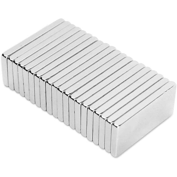 20Pcs Super Strong Rare Earth Magnets Bar,Metal Neodymium Magnets, for Refrigerator Cruise Crafts DIY Science Industrial Kitchen Tool Storage