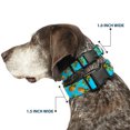 thumbnail image 2 of Buckle-Down Pet Collar, Dog Collar Plastic Buckle, Vivid Pineapples Scattered Blue, 8.5 to 12 Inches 0.5 Inch Wide, 2 of 8