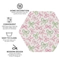 thumbnail image 4 of Lsque Cute ribbons set Pattern 4" Drink Coasters Set of 6, Leather Absorbent Coasters, Table Coaster Set Decorative Coffee Cup Coasters Housewarming Gift,Hexagon, 4 of 7