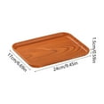 thumbnail image 3 of Seyotauo Imitation Wood Serving Tray, Small Trays for Storage, Rectangle Wooden Plates for Serving Food, Tea and Coffee, Decorative Vanity Tray for Bathroom, Tray for Kitchen Counter, 3 of 6