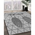 thumbnail image 3 of Ahgly Company Machine Washable Indoor Square Transitional Silver Gray Area Rugs, 3' Square, 3 of 7