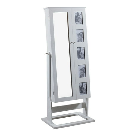 Cheval Photo Jewelry Armoire, White