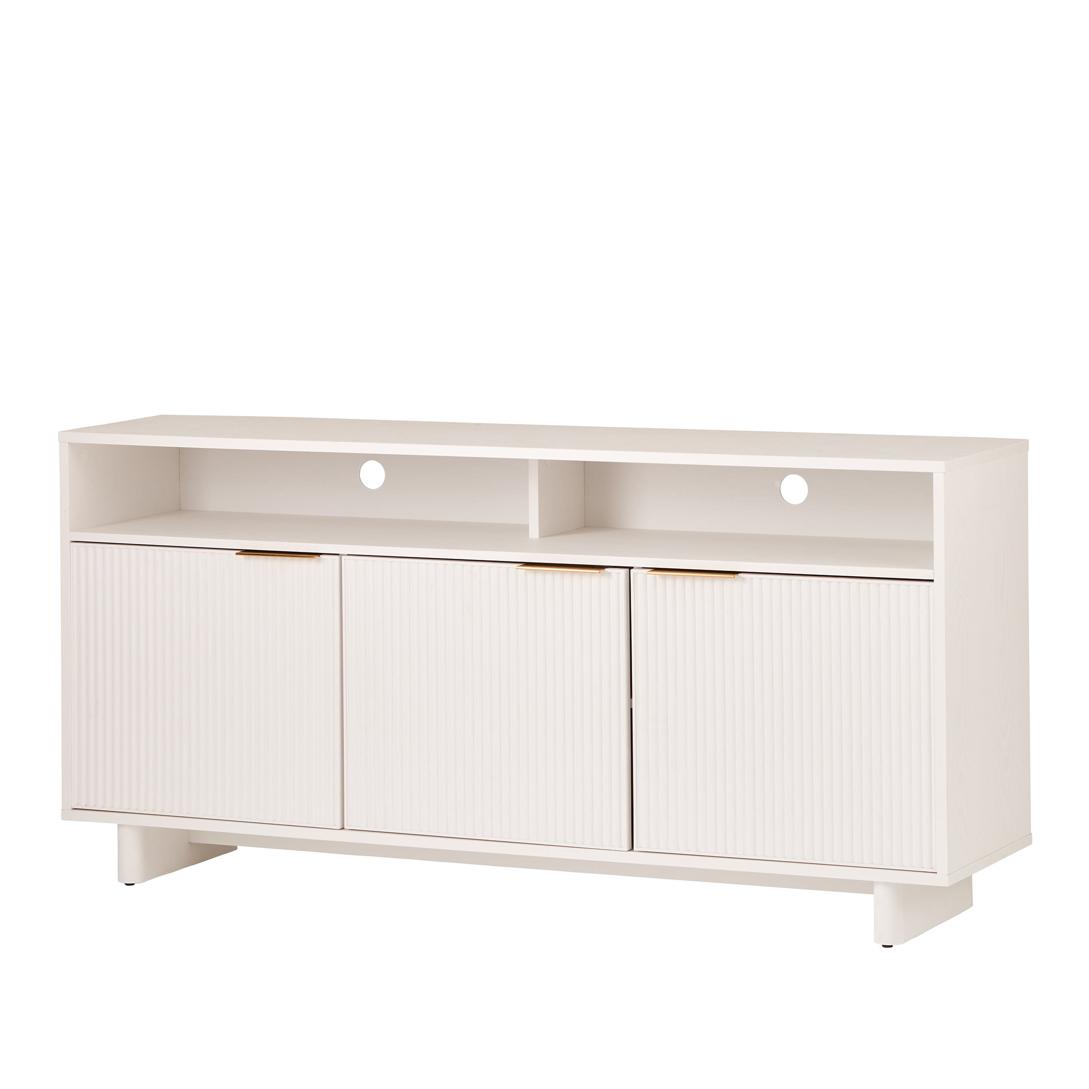 Better Homes & Gardens Lillian Fluted TV Stand for TVs up to 70", White Finish