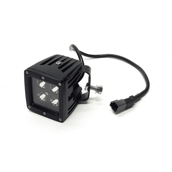 Southern Truck 79916 Black Face 3" x 3" 16W Square LED Spot Light (DT Harness 79900/1,440 Lumens), Black Series