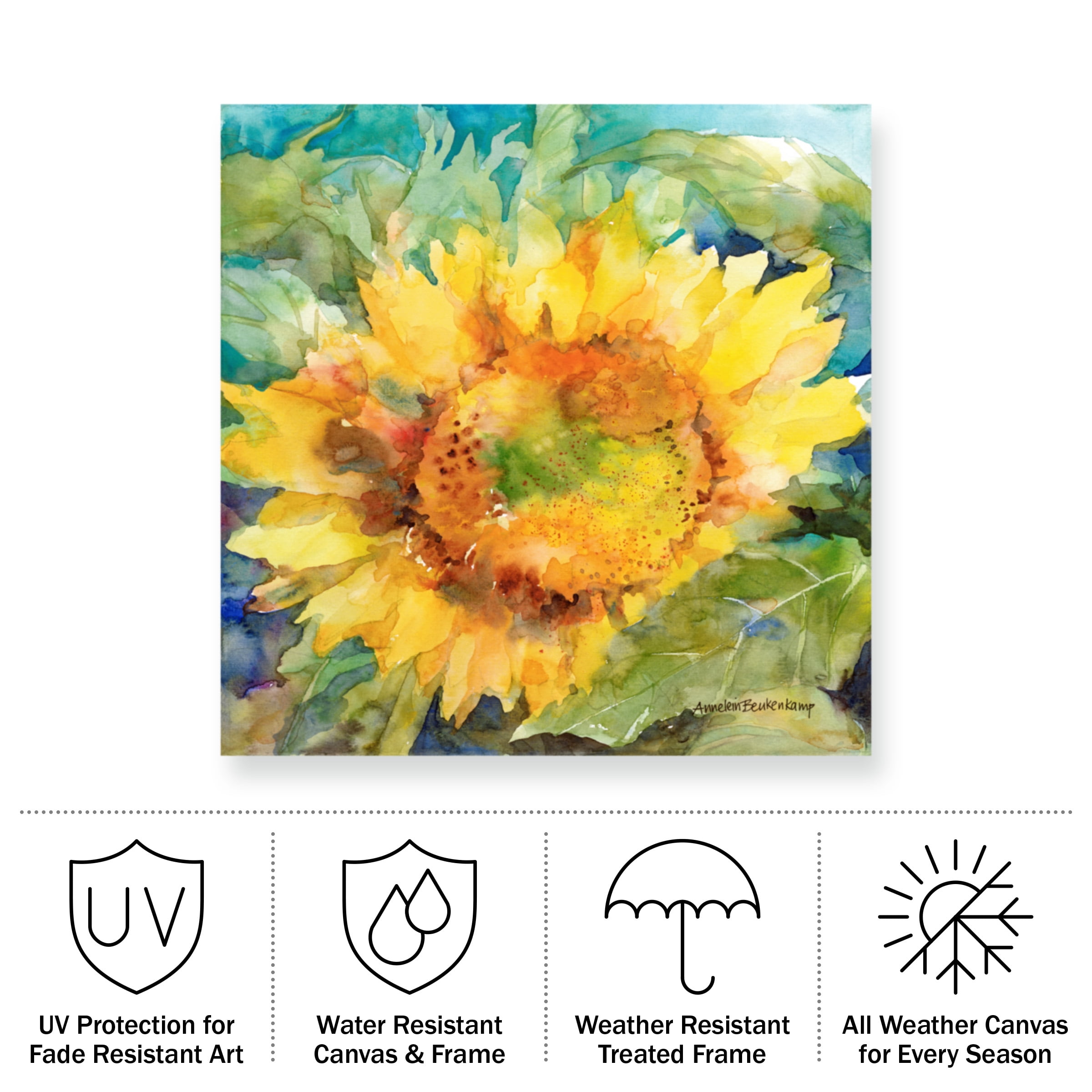 Annelein Beukenkamp 'Sun Shower' Outdoor All-Weather Wall Decor
