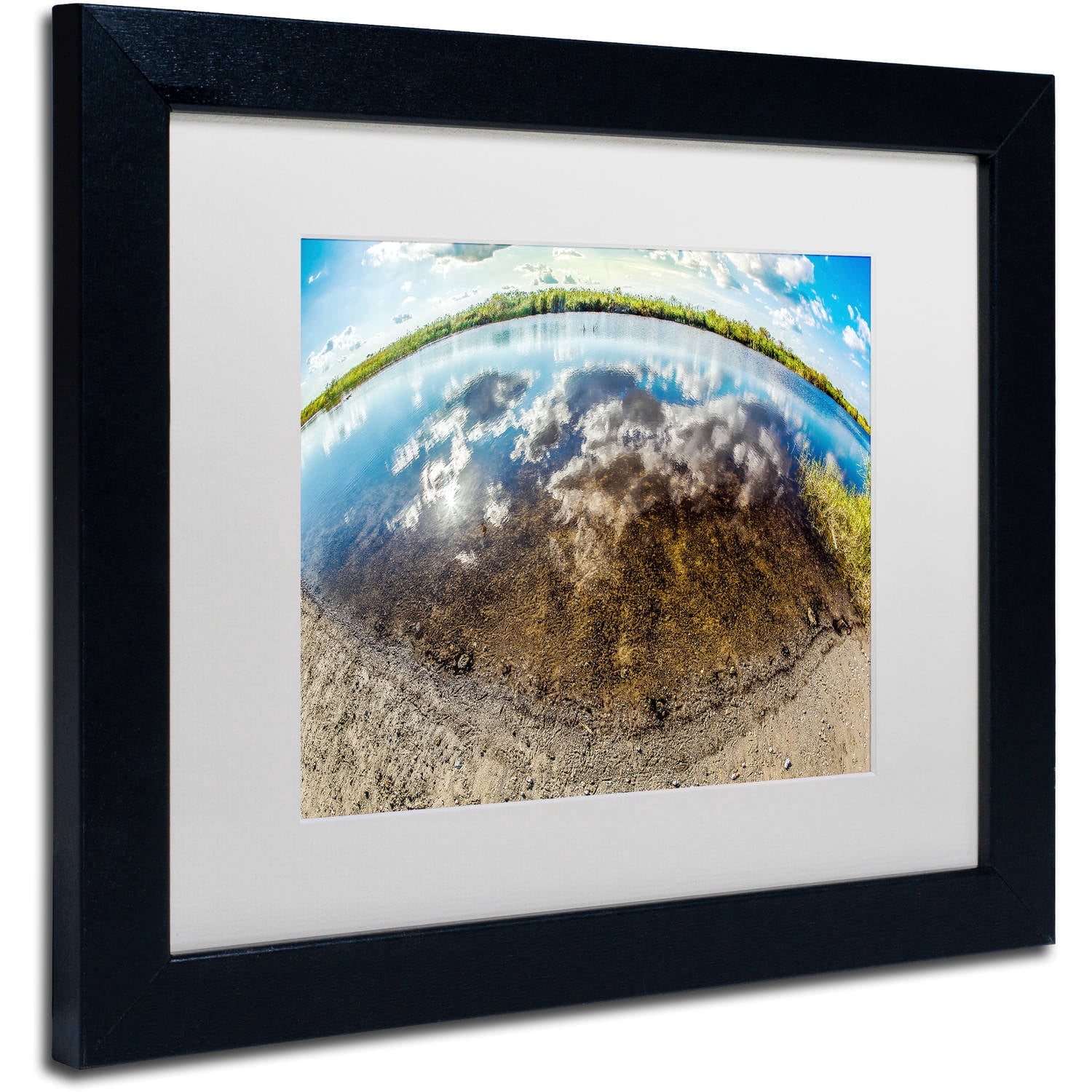 Trademark Fine Art "Earth Eyeball" Canvas Art by Yale Gurney, White Matte, Black Frame