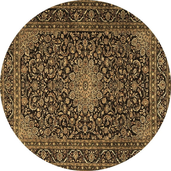 Ahgly Company Indoor Round Persian Brown Traditional Area Rugs, 3' Round