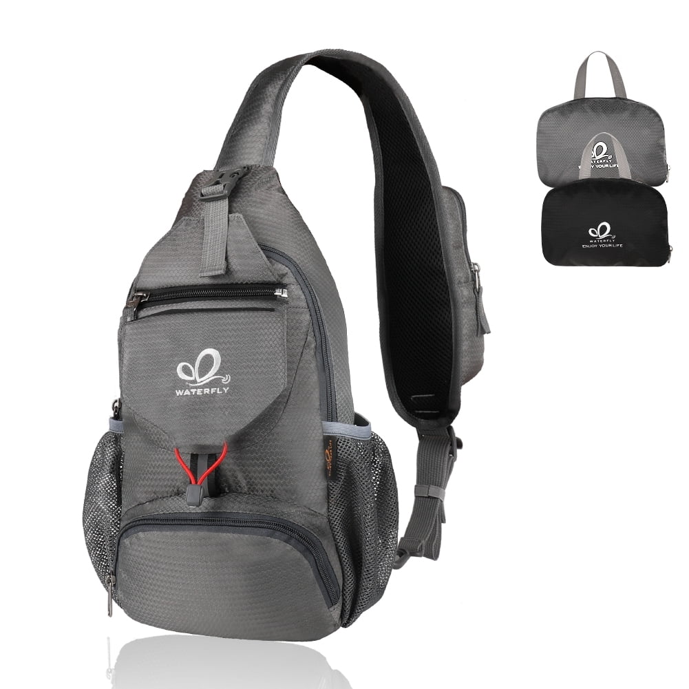 WATERFLY Sling Bag Crossbody Backpack 7L Packable Lightweight Over