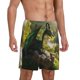 thumbnail image 2 of Fotbe Deep Forest Stone Green Dragon Pantalones Cortos de Pijama para Hombre, Ropa de Dormir, Pantalones de Pijama Cortos para Hombre-3X-Large, 2 of 6