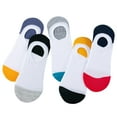 thumbnail image 3 of 5 Pairs Ankle Socks for Men/Women Low Cut Thin Athletic Sock Print Colorful Pattern Novelty Cute Unisex Socks No Show Socks for Women Non Slip Flat Boat Socks E One Size, 3 of 4