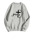 thumbnail image 5 of CAIXIA Christian Oversized Sweatshirts for Women Oversized Casual Crewneck Fall Tunic Tops Long Sleeve Pullover Vacation Embroidered Holiday Sweaters for Women Loose Casual Fall Winter 2026, 5 of 5