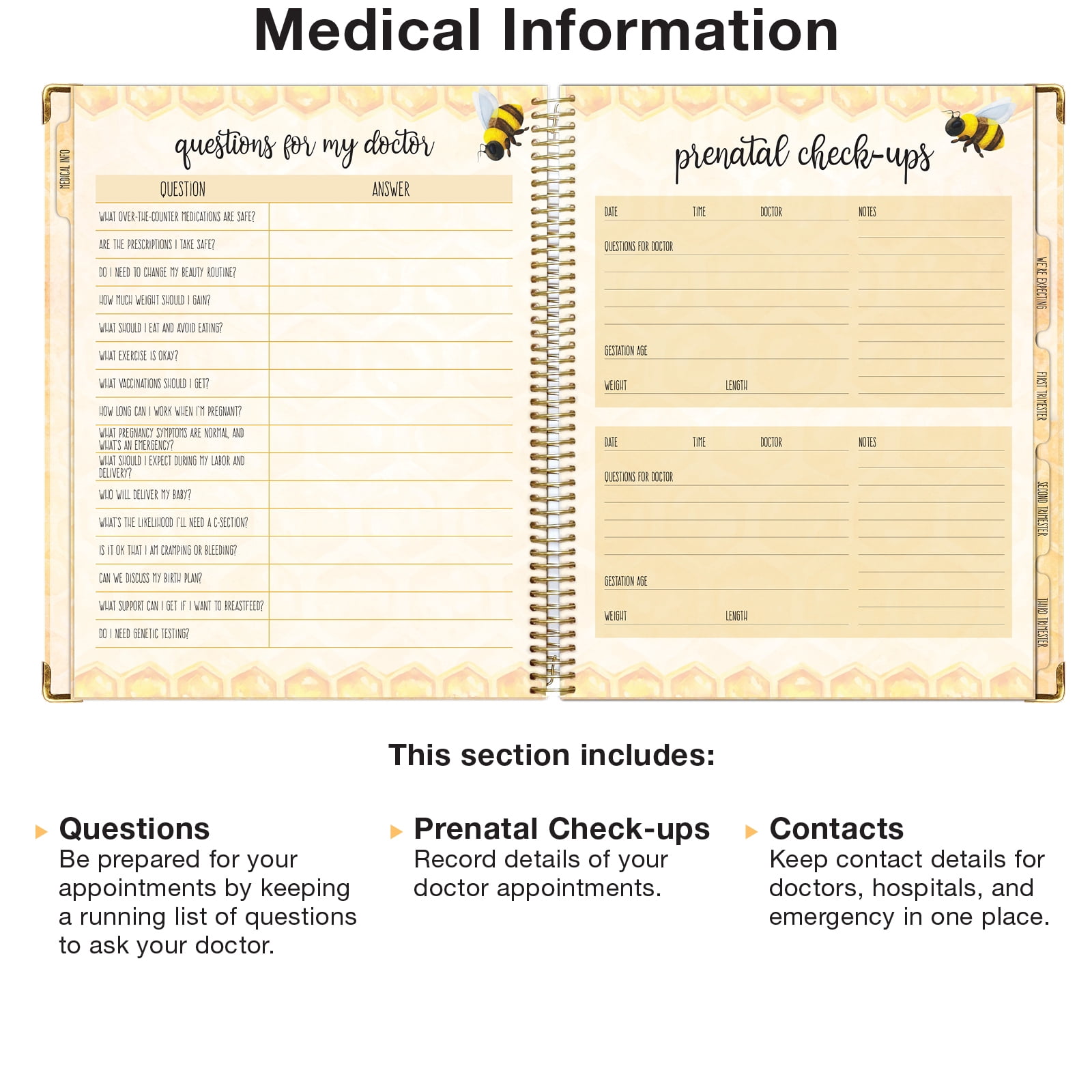 Global Printed Products Pregnancy Tracking Journal, 8.5" x 11"