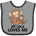 thumbnail image 3 of Inktastic My Lola Loves Me Boys or Girls Baby Bib, 3 of 4