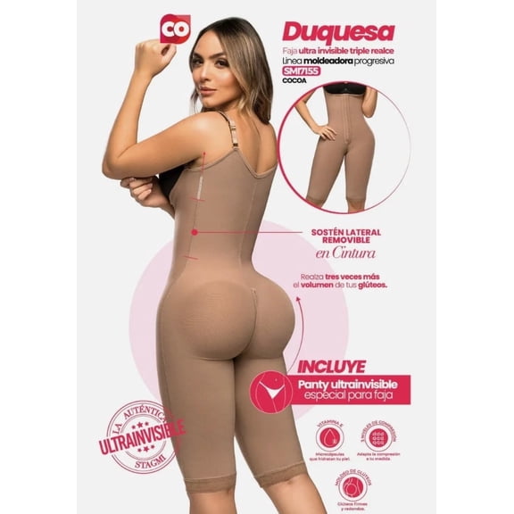 Colombian Stagmi Girdle Shaper ShapeWear Butt Lifter & Triple Enhancer Fajas BodySuit & Thong Panties Set Sz Medium
