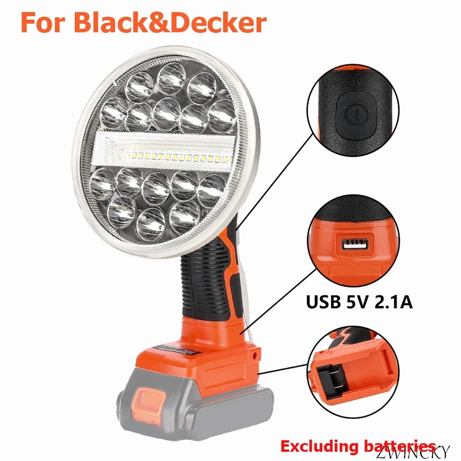 Portable flashlight LED Work Light For Makita/Milwaukee/Dewalt/Bosch/Black&Decker/Craftsman/Ryobi 14.4V 18V 20V Lithium Battery