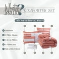 thumbnail image 5 of Mocassi 12-Piece Comforter Set, Isabella Bedding Collection includes 6-Piece Smart Sheet Set, Matching Shams & Decorative Pillows, King/California King, Dusty Rose, 5 of 6