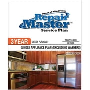 Repair Master RMAPP3 15000 3-Yr Date of Purchase Single Appliance-No Washer - Under $15,000